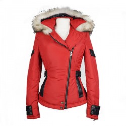 Dames Jas Carlo sacchi met Bontkraag Jennifer rood Dames Jas Carlo sacchi met Bontkraag Jennifer rood