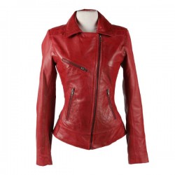 Dames leren Jas Jane 4 Rood Dames leren Jas Jane 4 Rood
