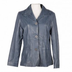 Leren jas Dames Blazer Blauw Makh Leren jas Dames Blazer Blauw Makh