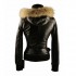 Leren Dames jas met Bontkraag zwart Cruz5